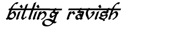 Bitling Ravish font preview