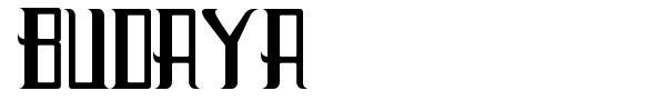 Шрифт Budaya