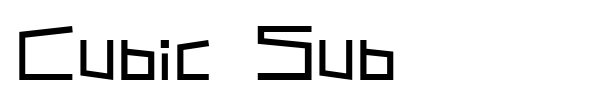 Шрифт Cubic Sub