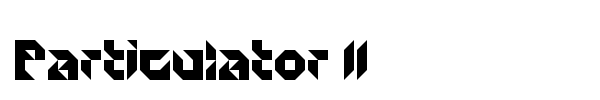 Шрифт Particulator II