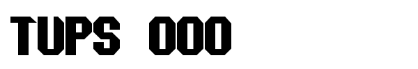 Шрифт Tups 000
