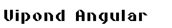Шрифт Vipond Angular