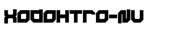Шрифт Xodohtro-Nu