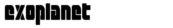 Exoplanet font preview