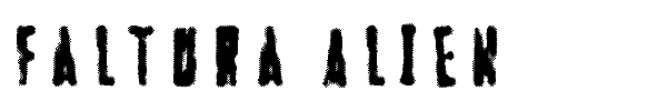 Faltura Alien font preview