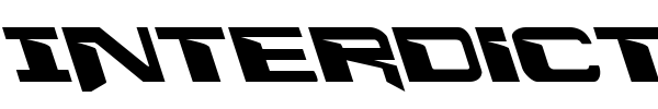 Шрифт Interdiction