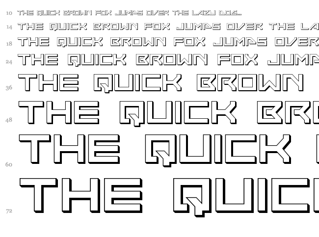 Neo-Navy font waterfall