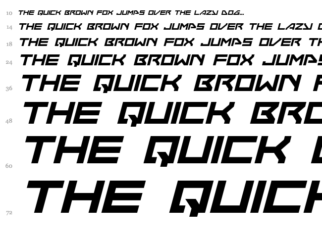 Neo-Navy font waterfall