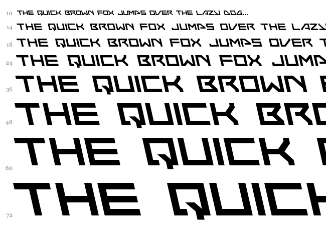 Neo-Navy font waterfall