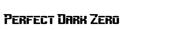 Шрифт Perfect Dark Zero