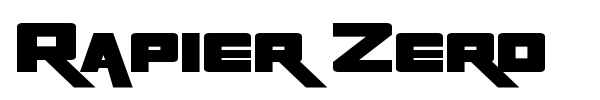 Шрифт Rapier Zero