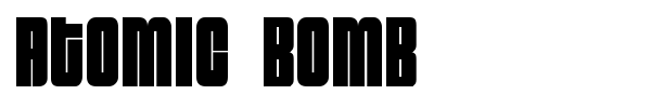 Шрифт Atomic Bomb