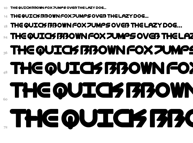 BioMetric font waterfall