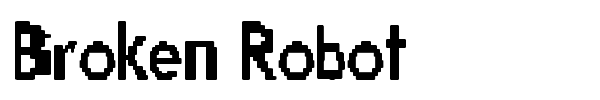 Шрифт Broken Robot