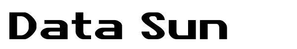 Шрифт Data Sun