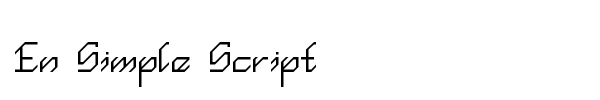 Шрифт En Simple Script