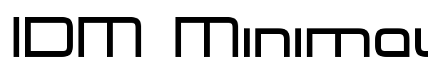 Шрифт IDM Minimal