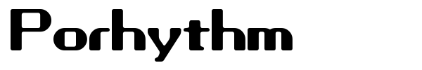 Шрифт Porhythm