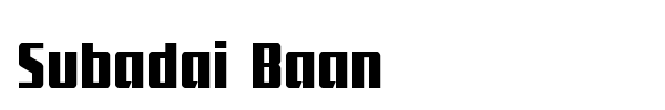 Subadai Baan font preview