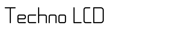 Шрифт Techno LCD