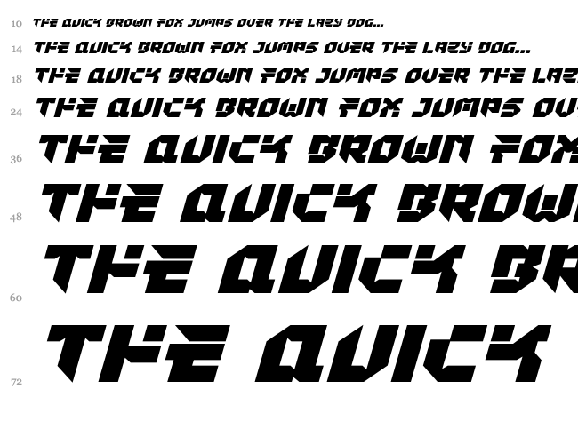 Tokyo Drifter font waterfall