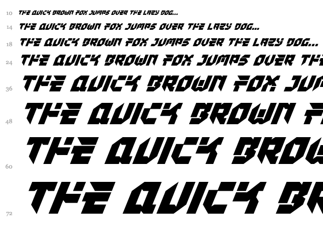 Tokyo Drifter font waterfall