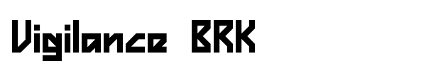 Шрифт Vigilance BRK