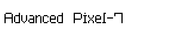 Шрифт Advanced Pixel-7