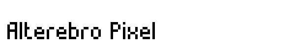 Шрифт Alterebro Pixel