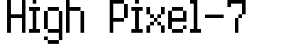High Pixel-7 font preview