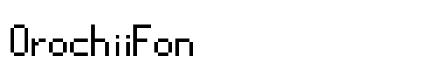 OrochiiFon font preview