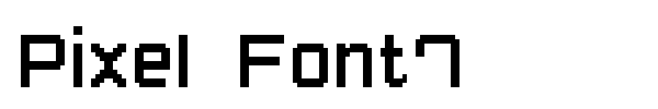 Шрифт Pixel Font7