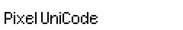 Шрифт Pixel UniCode