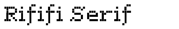 Шрифт Rififi Serif