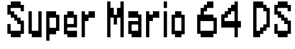 Шрифт Super Mario 64 DS