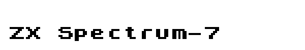 ZX Spectrum-7 font preview
