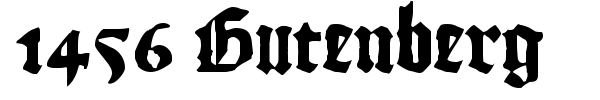 Шрифт 1456 Gutenberg