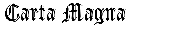 Шрифт Carta Magna