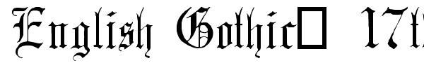 Шрифт English Gothic, 17th c.