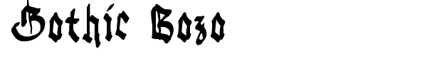 Шрифт Gothic Bozo