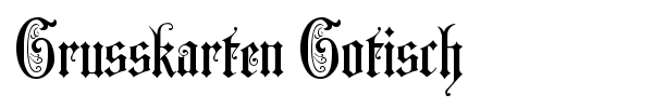 Шрифт Grusskarten Gotisch