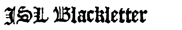 Шрифт JSL Blackletter