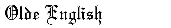 Шрифт Olde English