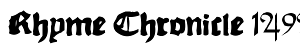 Шрифт Rhyme Chronicle 1494