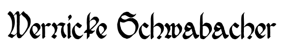 Шрифт Wernicke Schwabacher