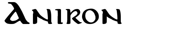 Шрифт Aniron