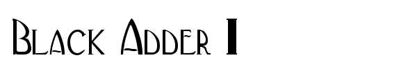 Шрифт Black Adder II