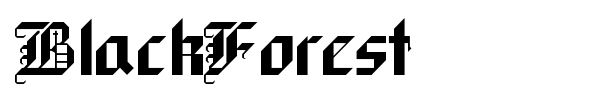 Шрифт BlackForest