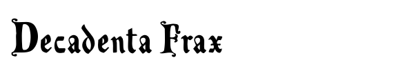 Шрифт Decadenta Frax