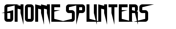 Шрифт Gnome Splinters